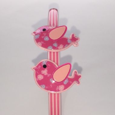 Patterned head band with 2 pcs mini bird shape