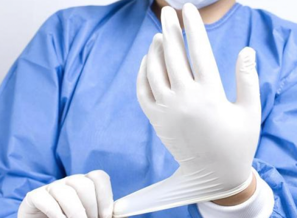 Sterile latex surgical gloves