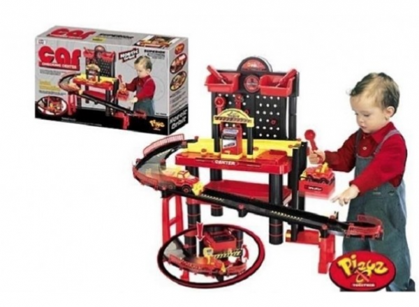 Car checking play set