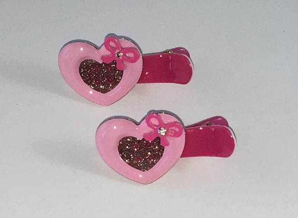 Crocodile clips with heart