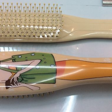 Hairbrush printed