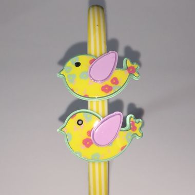 Patterned head band with 2 pcs mini bird shape