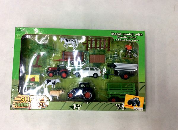 Farm trucks with animals