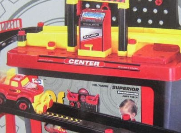 Car checking play set