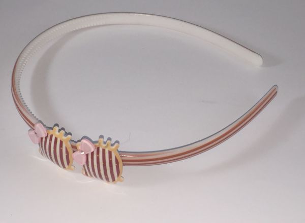 Patterned headband with 2pcs patterned cat shape