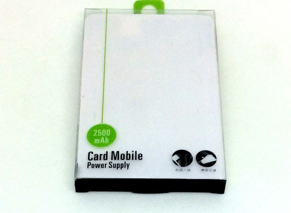 Card mobile power supply 2500mAh