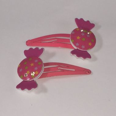 Kids snap clip with candy shape