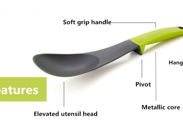 Heat resistant kitchen solid spoon