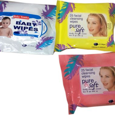 Face cleansing tissue 25 wipes