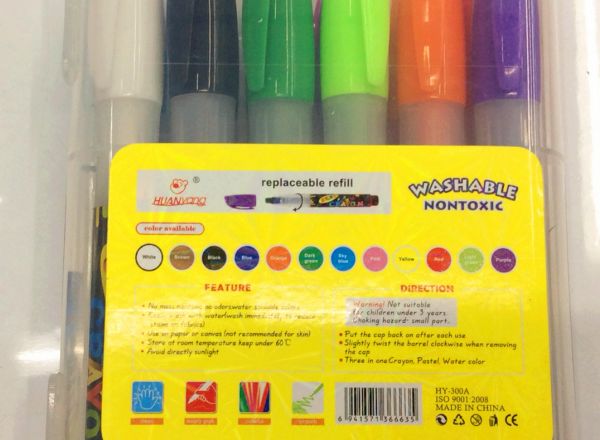 Washable crayon