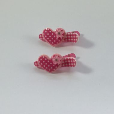 Patterned crocodile clips with patterned heart