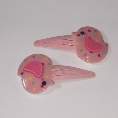 Kids snap clip with patterned bird shape