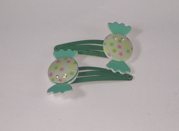 Kids snap clip with candy shape