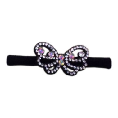 Butterfly shape elastic with stones