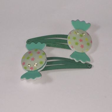 Kids snap clip with candy shape