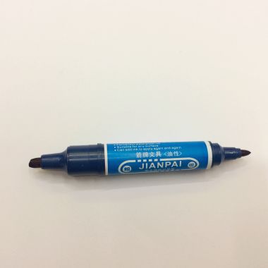 Blue permanent marker