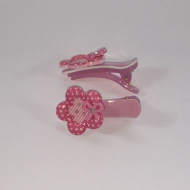 Crocodile clips with flower