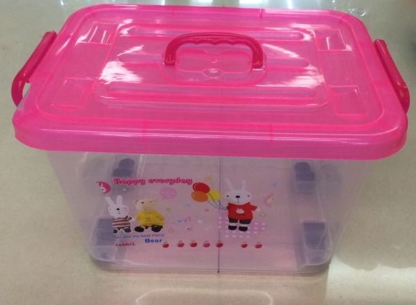 Storage box with wheels