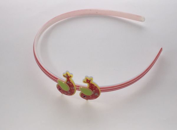 Patterned head band with 2 pcs mini bird shape