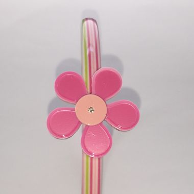 Head band with patterned flower shape