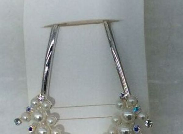 Swarovski hairpin with pearls